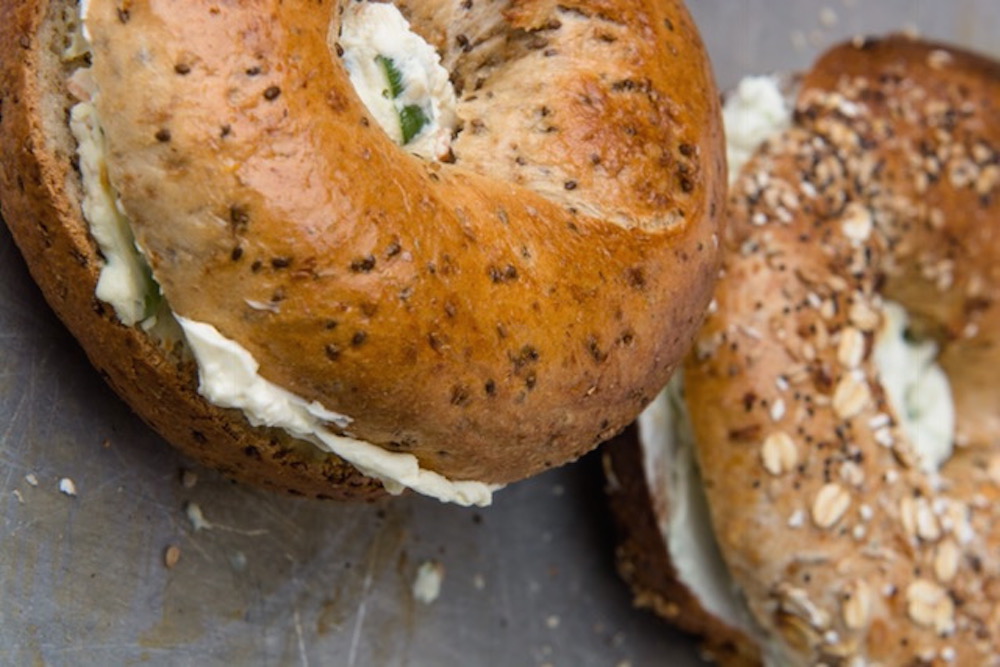 The Ancient Grain Bagel and the Chia Seed Bagel. 