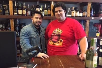 La Cantina wine clerk Nick Rukaj and co-owner Anthony Angrisani (R to L)
