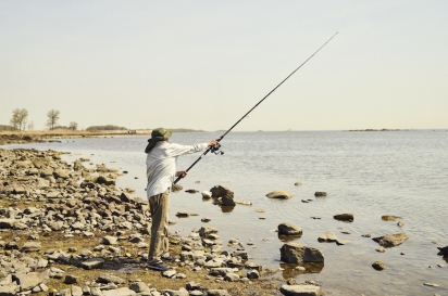 Jose Carcamo fishing in Pelham Bay Park