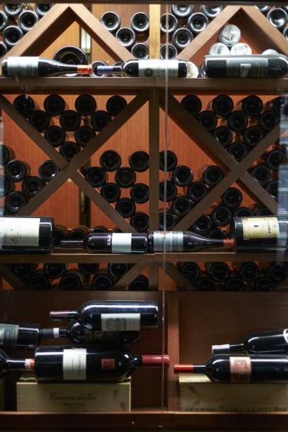 Inside Robertos restaurant, which offers an extensive wine list