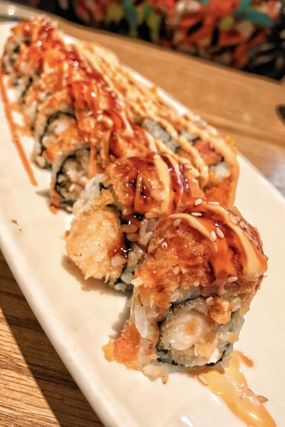 Shrimp Tempura wrapped with Spicy Crab w/ Special Sweet Spicy Mayo Sauce